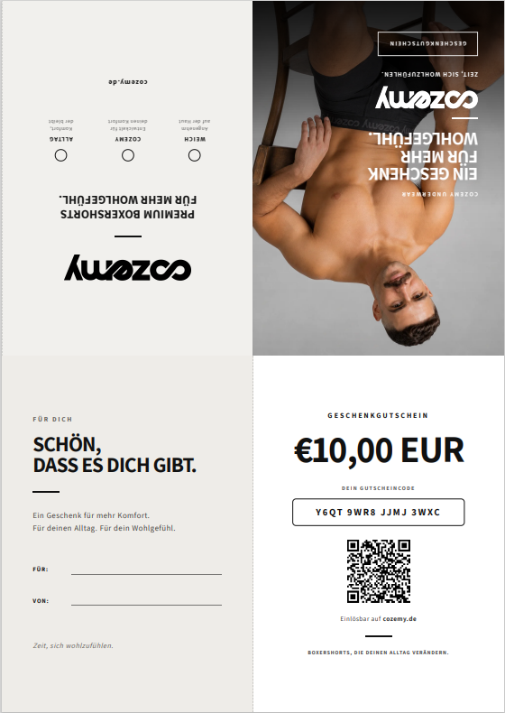 Digitaler Geschenkgutschein zum Ausdrucken