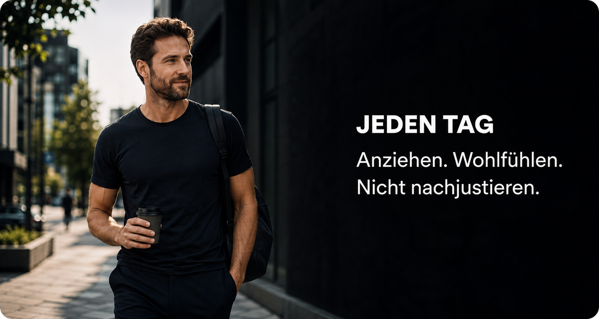 Mann geht durch die Innenstadt ud trägt dabei Cozemy Boxerbriefs gegen Kleben 