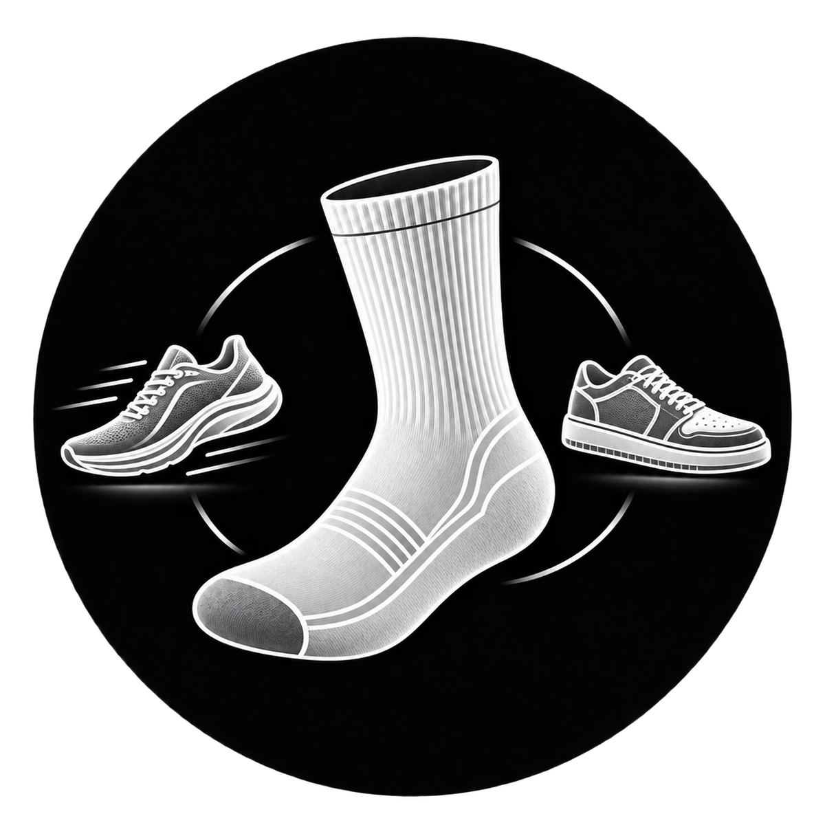 Weiße COZEMY Tennissocke für Sport und Streetstyle